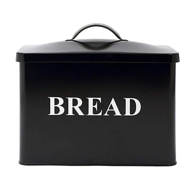 超大节省空间的垂直面包盒可容纳 2 条面包 - 奶油色超大面包盒面包架