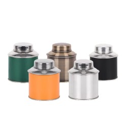 Tea Storage Container Wide-mouth Double-lid High-sealing Moisture-proof Tea Can Stainless Steel Tea Canister