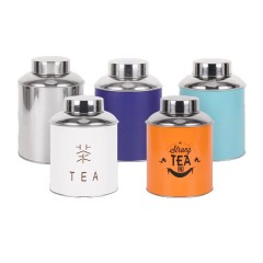 Hot Sale Tea Canister with Double Lid Sealing Large Sizes Tea Storage Can Stainless Steel Tea Container