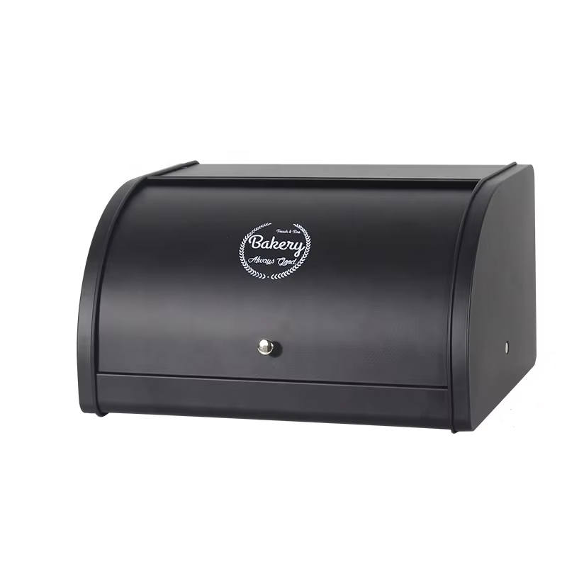 Countertop European Style Modern Metal Bread Container With Top Roll  Large  Customization Bread  Bin