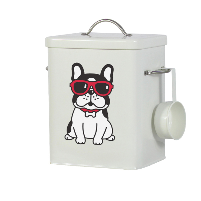 New Arrival Durable Metal Pet Food Storage Tin with Lid for Dog Food and Dog Treats