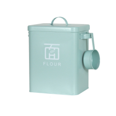 10L Metal Rice and Grain Storage Container With Metal Lid Handle and Spoon Rice Storage Box