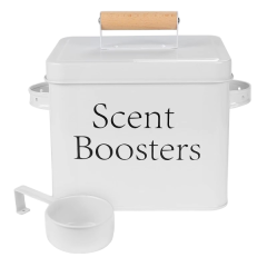 Metal Scent Booster Container for Scent Beads Laundry Room Scent Booster Dispenser With Scoop
