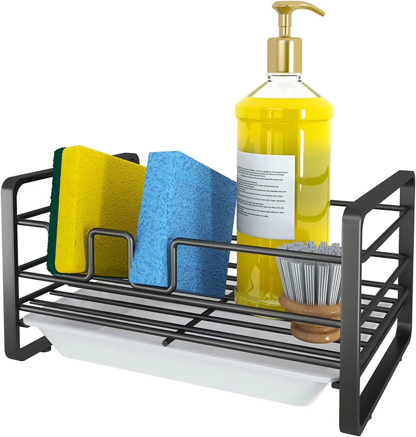 全新设计金属厨房不锈钢水槽洗碗海绵架