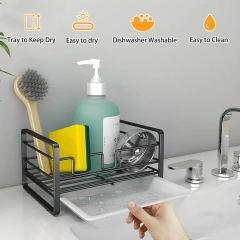 New Design Metal Kitchen Stainless Steel Sink Dish Sponge Holder