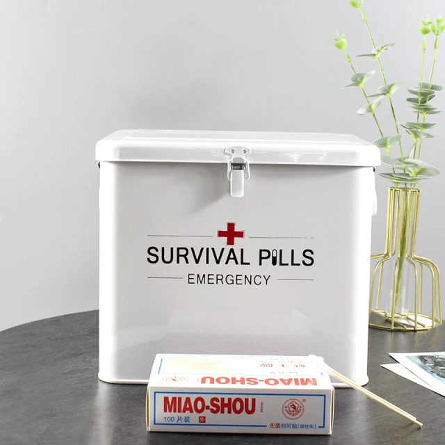 Metal Iron Storage Box Household First Aid Kits Emergency Survival First Aid Kit