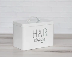 镀锌铁艺收纳盒金属浴室头发工具收纳整理盒