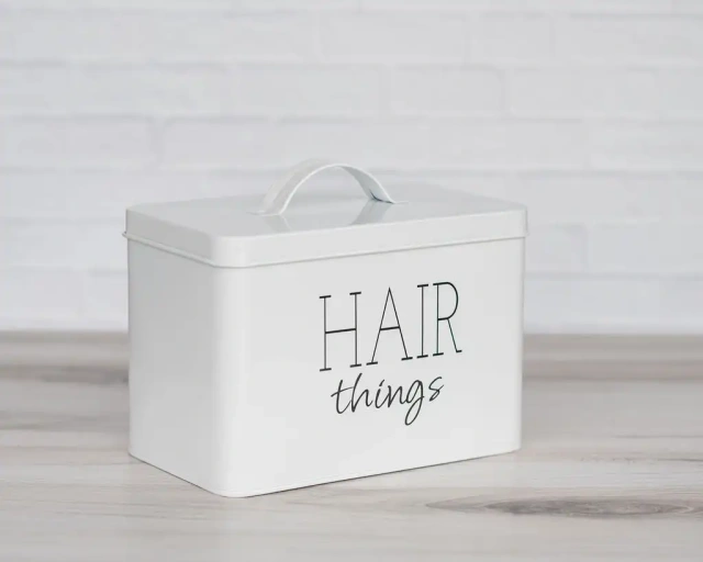 镀锌铁艺收纳盒金属浴室头发工具收纳整理盒