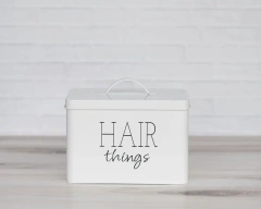 镀锌铁艺收纳盒金属浴室头发工具收纳整理盒