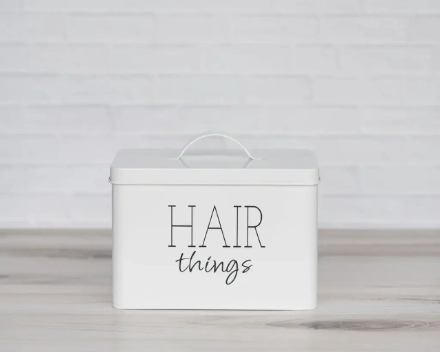 镀锌铁艺收纳盒金属浴室头发工具收纳整理盒