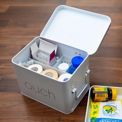 Home Office Kit Probable Customized  First Aid Kit Steel Box Metal Medicine Storage Box