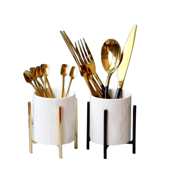 Tableware Cooking Kitchen Utensil Kitchen Tools Storage Container Chopsticks Knife and Fork Spoon Holder Wholesale Ceramic 2pcs