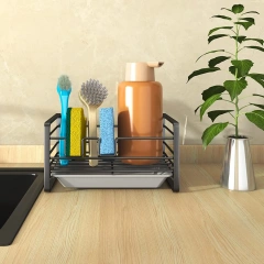 New Design Metal Kitchen Stainless Steel Sink Dish Sponge Holder