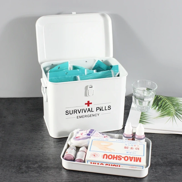 Metal Iron Storage Box Household First Aid Kits Emergency Survival First Aid Kit