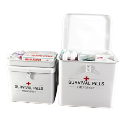 Metal Iron Storage Box Household First Aid Kits Emergency Survival First Aid Kit