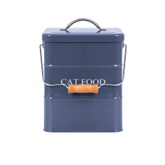 Sealing Pet Food Storage Container with Scoop Grey Cat Food Storage Buckets Sample Fashion Handle Bucket