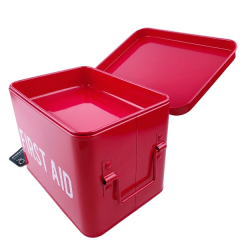 First Aid Kit Custom Box Metal Tin Container Storage Box Empty First Aid Kit With Lock