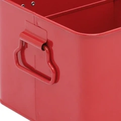 Metal Red Medicine Box Tin Custom Storage Box Safety Lock First Aid Empty Box for Home