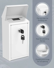 Waterproof Steel Wall Mounted Mailbox Collection Box for Outside Use Secure Safe Suggestion for Outdoor Use