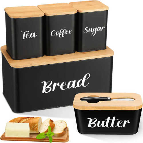 Factory Metal Bread Storage Bin Butter Box Set Kichen Accessories Bins and Storage Boxes
