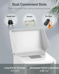 Waterproof Steel Wall Mounted Mailbox Collection Box for Outside Use Secure Safe Suggestion for Outdoor Use