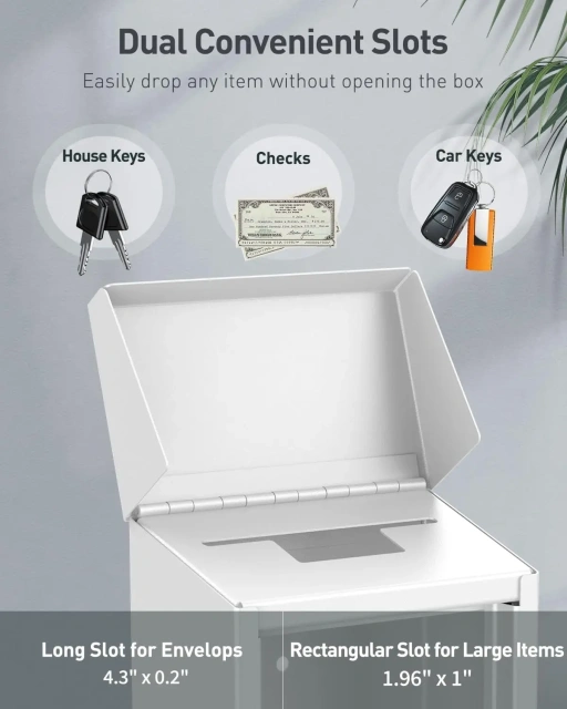 Waterproof Steel Wall Mounted Mailbox Collection Box for Outside Use Secure Safe Suggestion for Outdoor Use