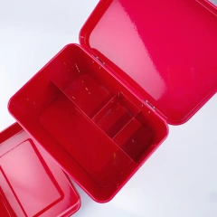 First Aid Kit Custom Box Metal Tin Container Storage Box Empty First Aid Kit With Lock