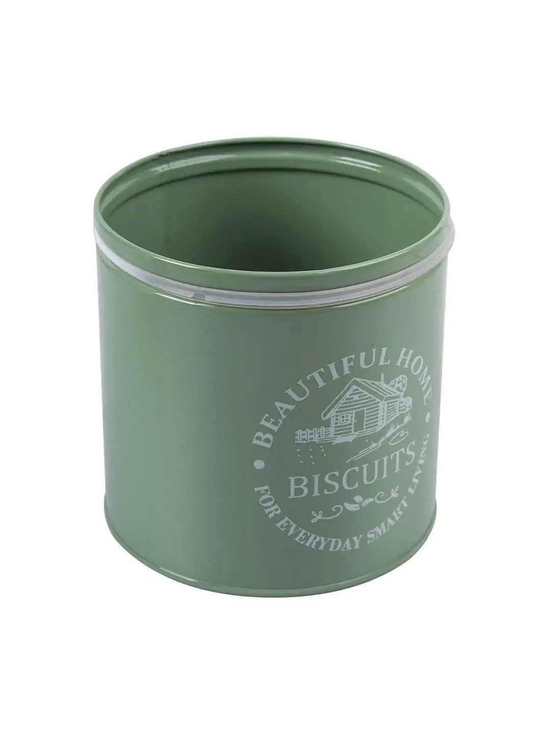 Galvanized Iron Metal Storage Canister Biscuits Storage Jar with Lid Airtige