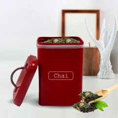 厨房台面食品储存罐金属储物罐带密封盖