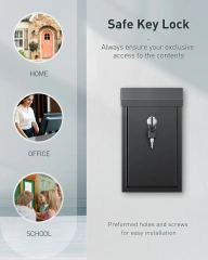 定制金属壁挂式邮箱顶部插槽收集箱用于捐赠