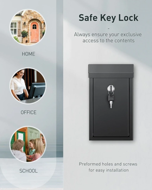 定制金属壁挂式邮箱顶部插槽收集箱用于捐赠