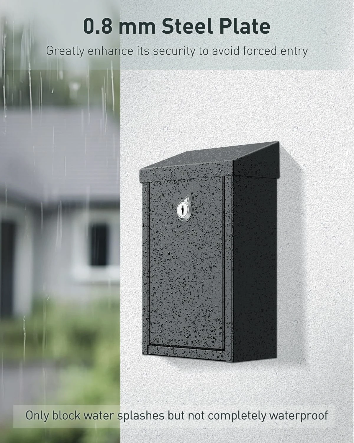 Customized Metal Wall Mounted Mailbox Top Slot Collection Box for Donation