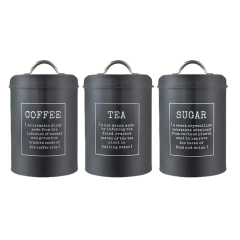 Wholesale Metal Storage Canister Galvanized Iron Kitchen Storage Holder Pasta Holder Bin