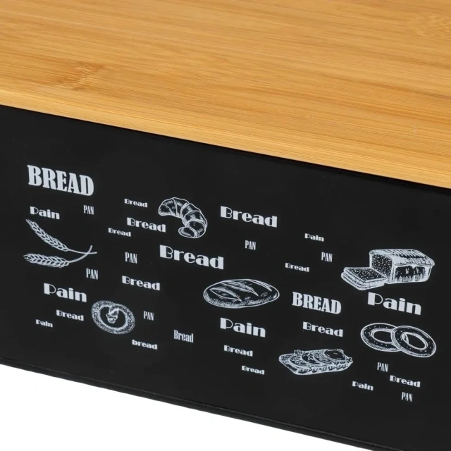 Galvanized Metal Kitchen Vintage Bread Bin Set With Canister Coffee Tea Sugar Canister Storage Set With Bamboo Lid