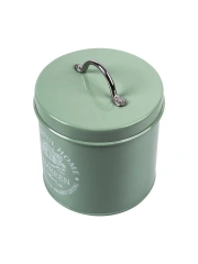 镀锌铁金属储物罐饼干储物罐带盖