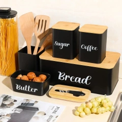 Factory Metal Bread Storage Bin Butter Box Set Kichen Accessories Bins and Storage Boxes