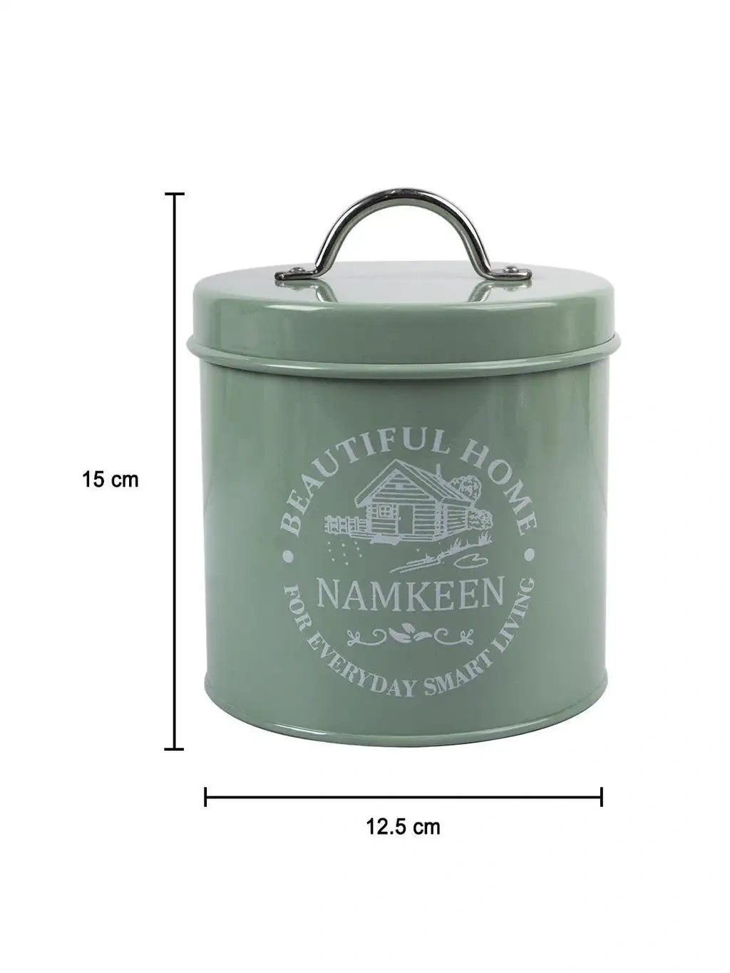 Galvanized Iron Metal Storage Canister Biscuits Storage Jar with Lid Airtige