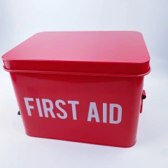 Vintage Metal Custom Boxes Storage Containers Survival Empty First Aid Box