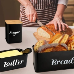 Factory Metal Bread Storage Bin Butter Box Set Kichen Accessories Bins and Storage Boxes