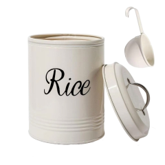 Custom Size Food Grade Metal Storage Canister Food Storage Box for Kitchen Grain Rice Container