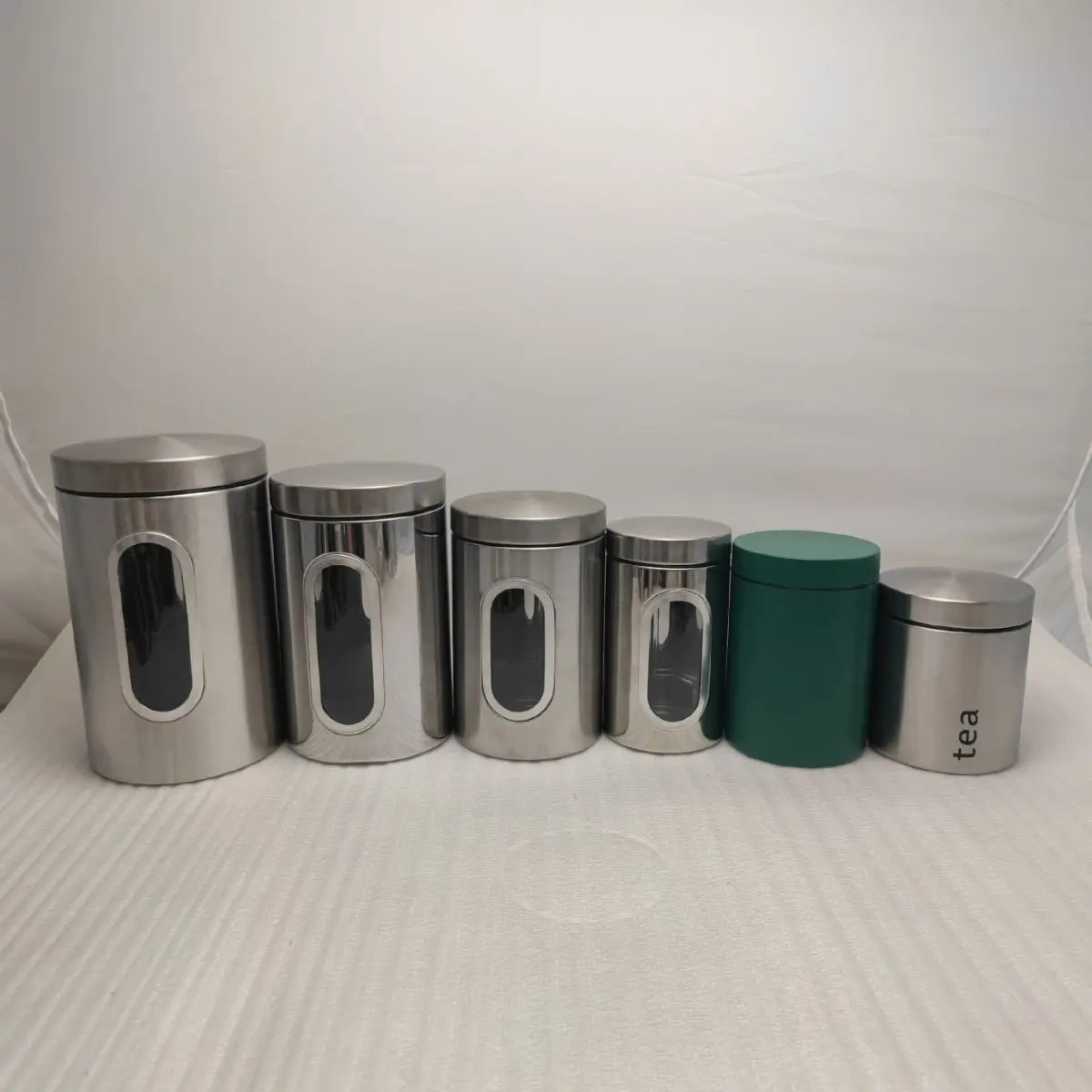 家用蛋白粉容器不锈钢储物罐茶咖啡糖罐