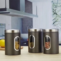 Household Protein Powder Container Stainless Steel Storage Jar Tea Coffer Sugar Canister