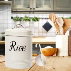 Custom Size Food Grade Metal Storage Canister Food Storage Box for Kitchen Grain Rice Container