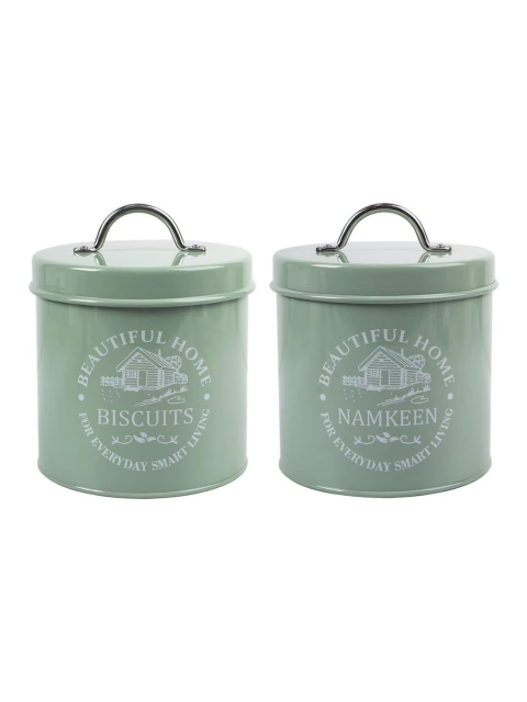 镀锌铁金属储物罐饼干储物罐带盖