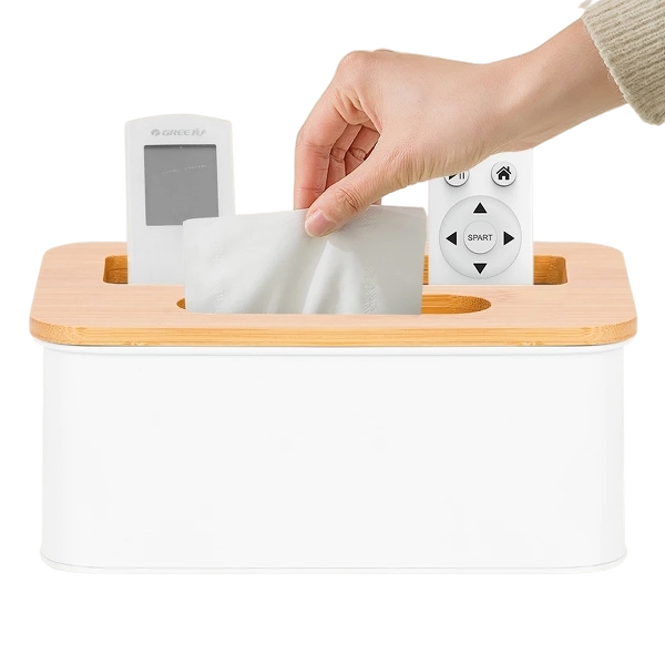 Multi-Functional Reusable Tissue Box Remote Control Holder Container Case
