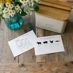 Modern Recipe Cards and Box Set Metal Recipe Card Holder Black Recipe Box with Cards and Dividers