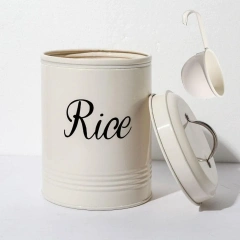 Custom Size Food Grade Metal Storage Canister Food Storage Box for Kitchen Grain Rice Container