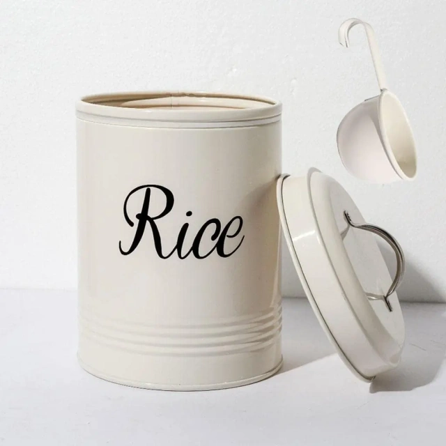 Custom Size Food Grade Metal Storage Canister Food Storage Box for Kitchen Grain Rice Container