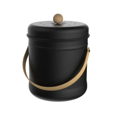 New Design 1.3 Gallon Stainless Steel Customize Compost Bin Pail Metal Kitchen Storage Compost Bins