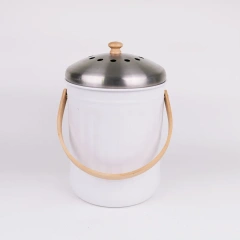 New Design 1.3 Gallon Stainless Steel Customize Compost Bin Pail Metal Kitchen Storage Compost Bins